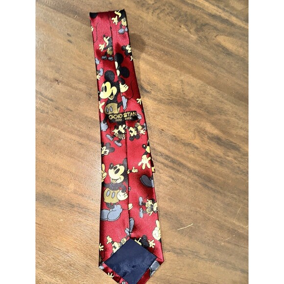 Goid Stan Vintage Mickey Mouse Tie Red Disney Magic Kingdom Epcot Animal Kingdom - Picture 3 of 4